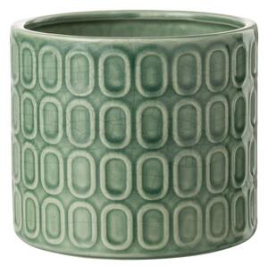 Ghiveci, Ceramica, Verde, 15.5x15.5x13.2