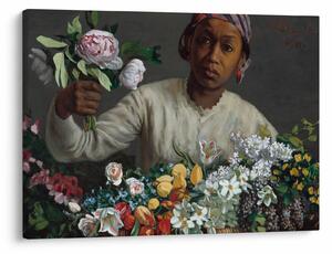 Tablou - Frédéric Bazille, Young Woman with Peonies, reproducere (70x50 cm)