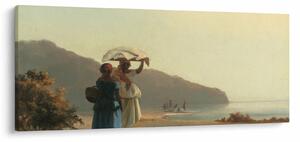 Tablou - Camille Pissarro, Two Women Chatting by the Sea, St. Thomas, reproducere (120x50 cm)