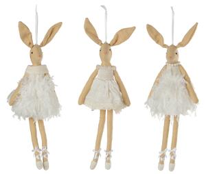 Set 3 figurine, Textil, Alb , 18x5x29