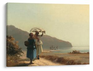 Tablou - Camille Pissarro, Two Women Chatting by the Sea, St. Thomas, reproducere (70x50 cm)