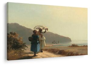 Tablou - Camille Pissarro, Two Women Chatting by the Sea, St. Thomas, reproducere (90x60 cm)