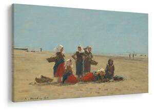 Tablou - Eugène Boudin, Women on the Beach at Berck, reproducere (90x60 cm)