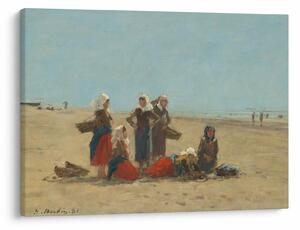 Tablou - Eugène Boudin, Women on the Beach at Berck, reproducere (70x50 cm)