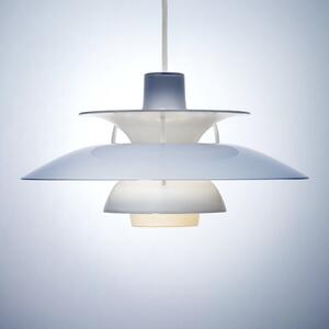 Louis Poulsen Lampă suspendată PH 5 320, albastru opal, E14, reglabil, Albastru, Camera de zi / sufragerie, Plastic, Design
