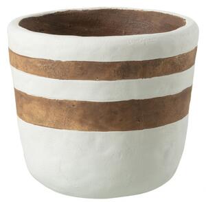 Ghiveci, Ceramica, Alb , 18x18x15.5