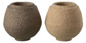 Set 2 ghivece, Ceramica, Maro, 16x16x15.5