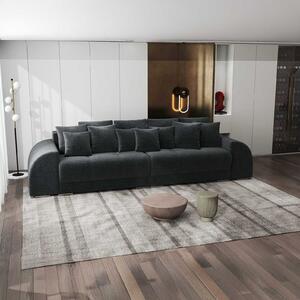 Canapea extensibilă dumonde cu 2 lăzi de depozitare si sezut confortabil din spuma high-density, Verona Monte Negru 310x120 cm