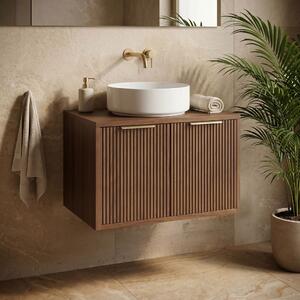 Dulap baie pentru lavoar Rea Core 60cm Brown