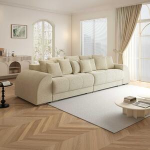 Canapea extensibilă dumonde cu 2 lăzi de depozitare si sezut confortabil din spuma high-density, Verona Quelle Bej 02 310x120 cm