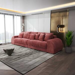 Canapea extensibilă dumonde cu 2 lăzi de depozitare si sezut confortabil din spuma high-density, Verona Vibe Rosu 310x120 cm