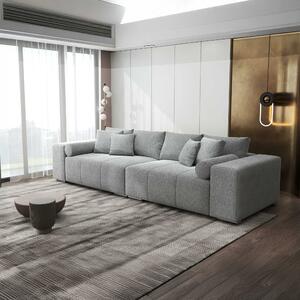 Canapea extensibilă dumonde cu ladă de depozitare si sezut confortabil din spuma high-density, Marbela XXL Quelle Gri 83 295x120 cm