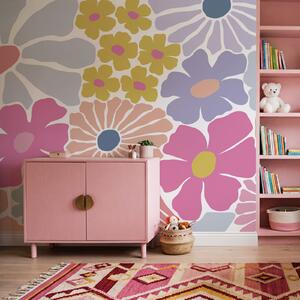 Fototapet Model floral colorat, Fototapet flori, Fototapet populare, t00872 - Tapeko.ro