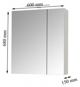 Oglio Premium60 Dulap oglindă baie 60 cm cu iluminare LED albă