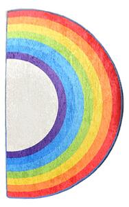 Covor copii Rainbow, 85x160 cm, material catifea si poliester, multico