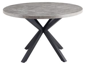 Masa de luat masa, gri carbon negru, diametru 120 cm, MEDOR