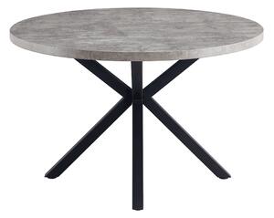 Masa de luat masa, gri carbon negru, diametru 120 cm, MEDOR Gri