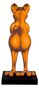 Sculptura, rasina Frog orange, metalic