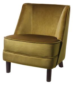 DAVE scaun, velvet, mustar, picioare de lemn h.81 cm