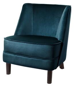 DAVE scaun, velvet, petrol, picioare de lemn h.81 cm