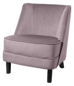 DAVE scaun, velvet, roz, picioare de lemn h.81 cm
