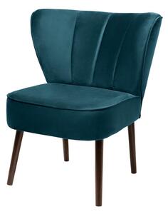 BRADY scaun, velvet, petrol h. 76 cm, cu 67 cm, inaltimea spatarului 42 cm