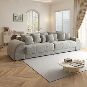 Canapea extensibilă dumonde cu 2 lăzi de depozitare si sezut confortabil din spuma high-density, Verona Arena Gri 310x120 cm