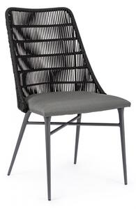 Scaun Tabitha, Aluminiu, Negru Gri, 57x54x90 cm (gold)