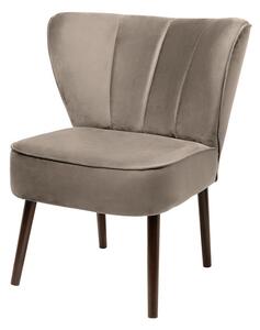 BRADY scaun, velvet, taupe h. 76 cm, cu 67 cm, inaltimea spatarului 42 cm