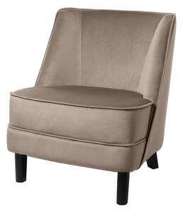DAVE scaun, velvet, taupe, picioare de lemn h.81 cm