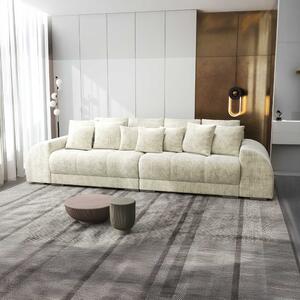 Canapea extensibilă dumonde cu 2 lăzi de depozitare si sezut confortabil din spuma high-density, Verona Cremona Alb 310x120 cm