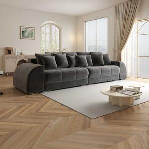 Canapea extensibilă dumonde cu 2 lăzi de depozitare si sezut confortabil din spuma high-density, Verona Monolith Gri Antracit 310x120 cm