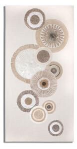 Tablou CIRCLY WITH APPLICATION -A-, Maro, Lemn Canvas, 100x50x3.2 cm