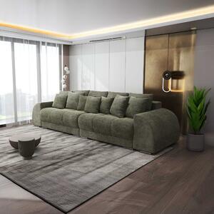 Canapea extensibilă dumonde cu 2 lăzi de depozitare si sezut confortabil din spuma high-density, Verona Vibe Olive 310x120 cm