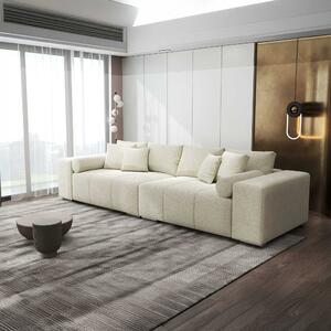 Canapea extensibilă dumonde cu ladă de depozitare si sezut confortabil din spuma high-density, Marbela XXL Quelle Bej 02 295x120 cm