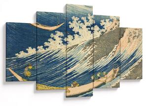 Tablou - Katsushika Hokusai, Fishing Boats at Choshi in Shimosa (Soshu Choshi) , reproducere (150x105 cm)