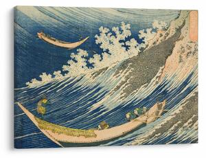 Tablou - Katsushika Hokusai, Fishing Boats at Choshi in Shimosa (Soshu Choshi) , reproducere (70x50 cm)