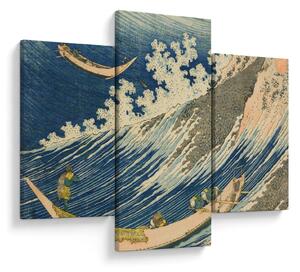 Tablou - Katsushika Hokusai, Fishing Boats at Choshi in Shimosa (Soshu Choshi) , reproducere (90x60 cm)