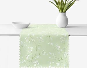 Goldea napron de masă teflonat - flori de iasomie 50x160 cm