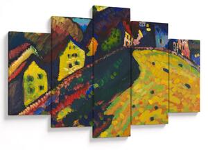 Tablou - Vasily Kandinsky, Houses at Murnau, reproducere (150x105 cm)
