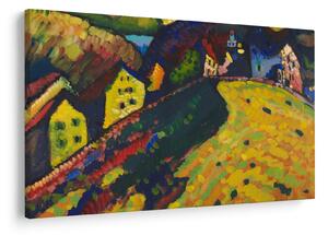 Tablou - Vasily Kandinsky, Houses at Murnau, reproducere (90x60 cm)