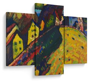 Tablou - Vasily Kandinsky, Houses at Murnau, reproducere (90x60 cm)