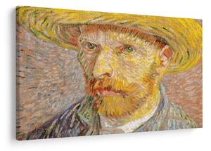 Tablou - Vincent van Gogh, Self-Portrait with a Straw Hat (The Potato Peeler), reproducere (90x60 cm)