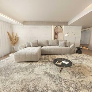 Colțar extensibil dumonde cu ladă de depozitare si sezut confortabil din spuma high-density, Berlin XL Jaguar Gri 350x185 cm