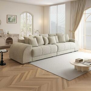 Canapea extensibilă dumonde cu 2 lăzi de depozitare si sezut confortabil din spuma high-density, Verona Arena Bej 20 310x120 cm