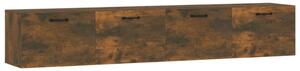 Dulapuri de perete 2 buc. stejar fumuriu 100x36,5x35 cm lemn