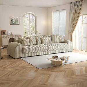 Canapea extensibilă dumonde cu 2 lăzi de depozitare si sezut confortabil din spuma high-density, Verona Tilia Bej 08 310x120 cm