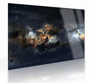 Tablou pe sticlă - Universul cu Nebula (70x50 cm)