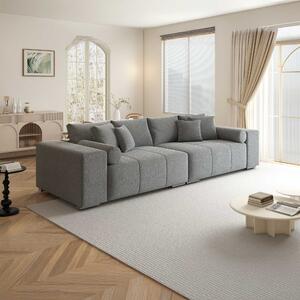 Canapea extensibilă dumonde cu ladă de depozitare si sezut confortabil din spuma high-density, Marbela XXL Monte Gri 84 295x120 cm