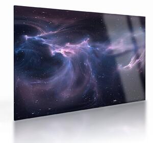 Tablou pe sticlă - Nebuloasa spațială (70x50 cm)